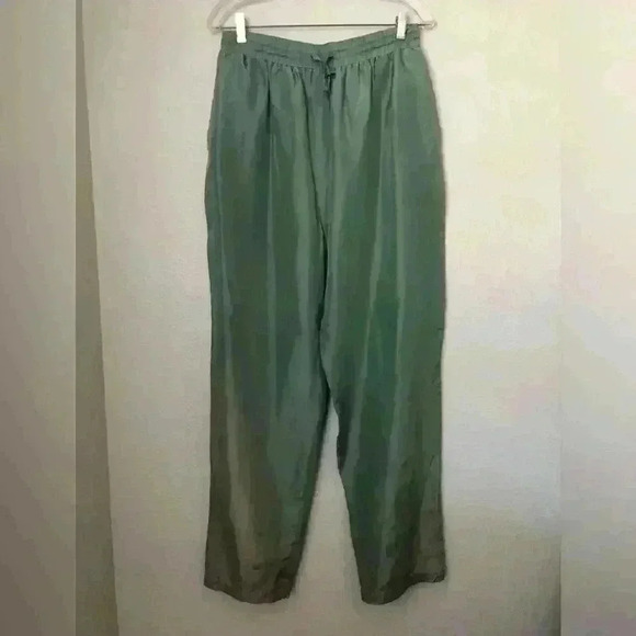 Vtg Fuda Sport International Nautical Green Silk Sweat Suit XL - Picture 10 of 14